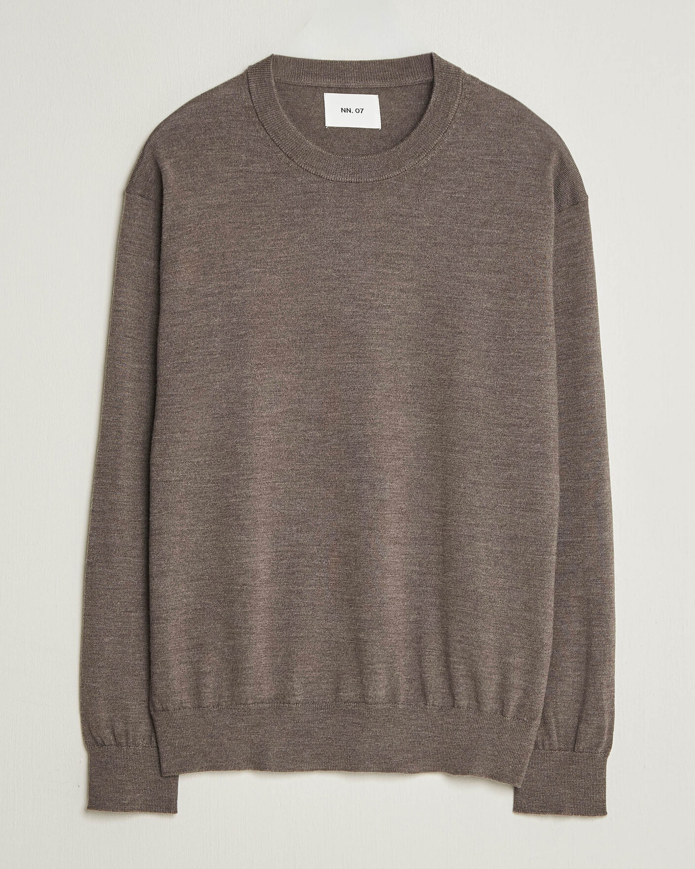 Men | Sweaters & Knitwear | NN07 | Nate Wool Knitted Crew Neck Mable Husk