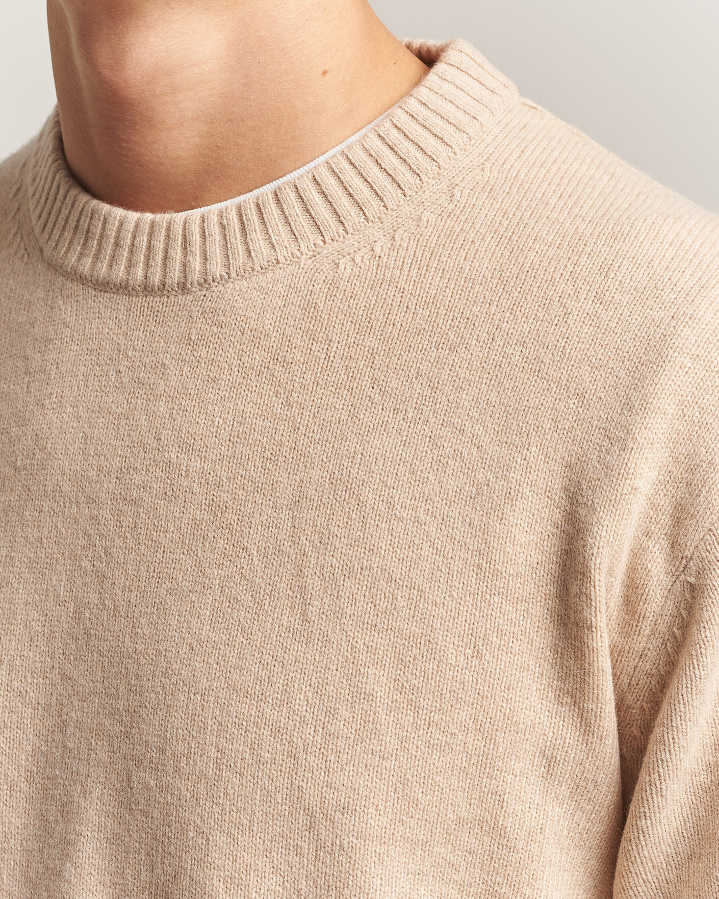 Men | Sweaters & Knitwear | NN07 | Russel Wool/Cotton Knitted Sweater Ecru