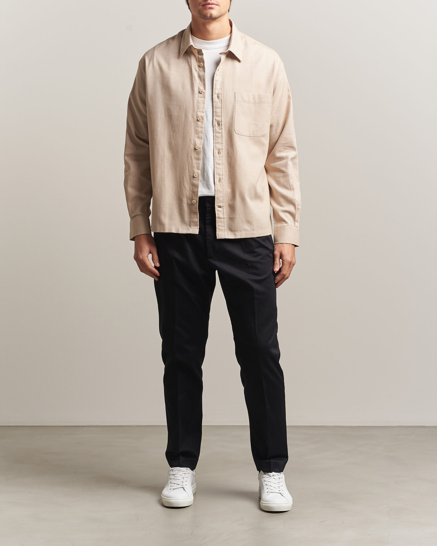 Men | Trousers | NN07 | Bill Pleated Cotton Chinos Black