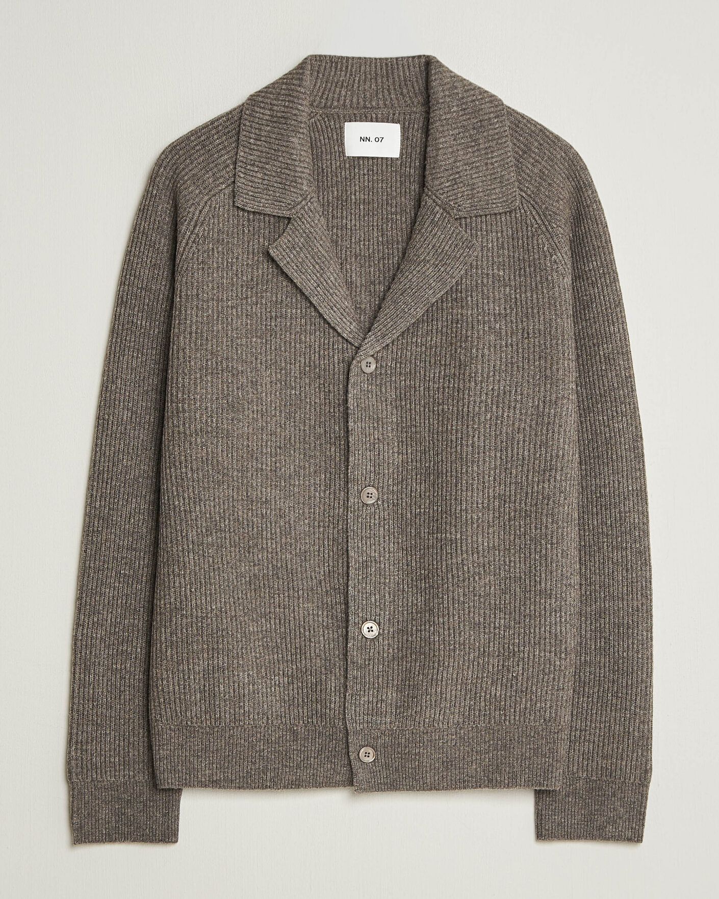 Men | Sweaters & Knitwear | NN07 | Shane Wool Knitted Cardigan Mable Husk