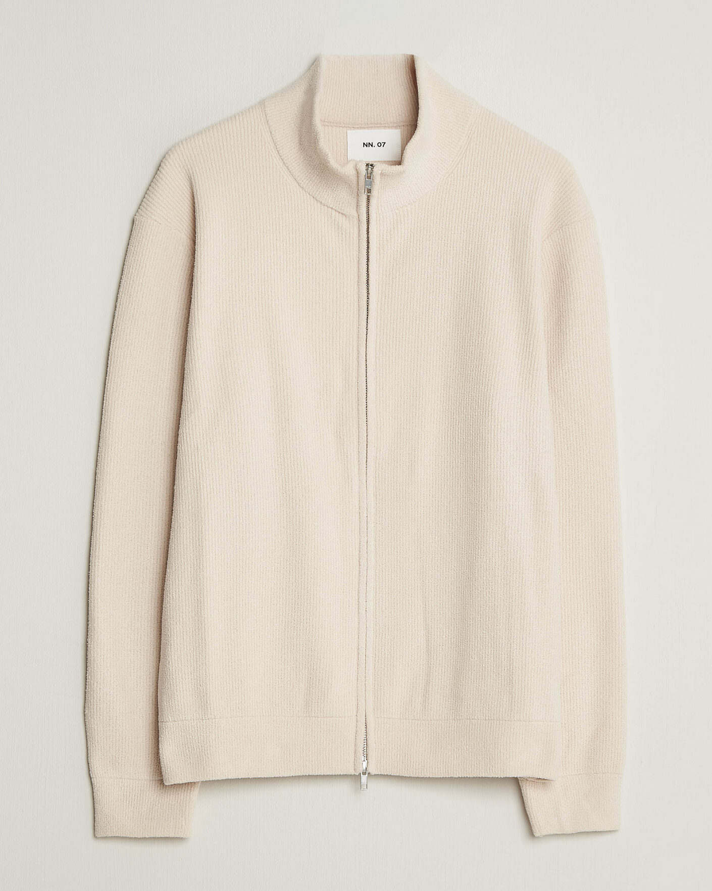 Men | Sweaters & Knitwear | NN07 | Danny Rib Knitted Full Zip Ivory