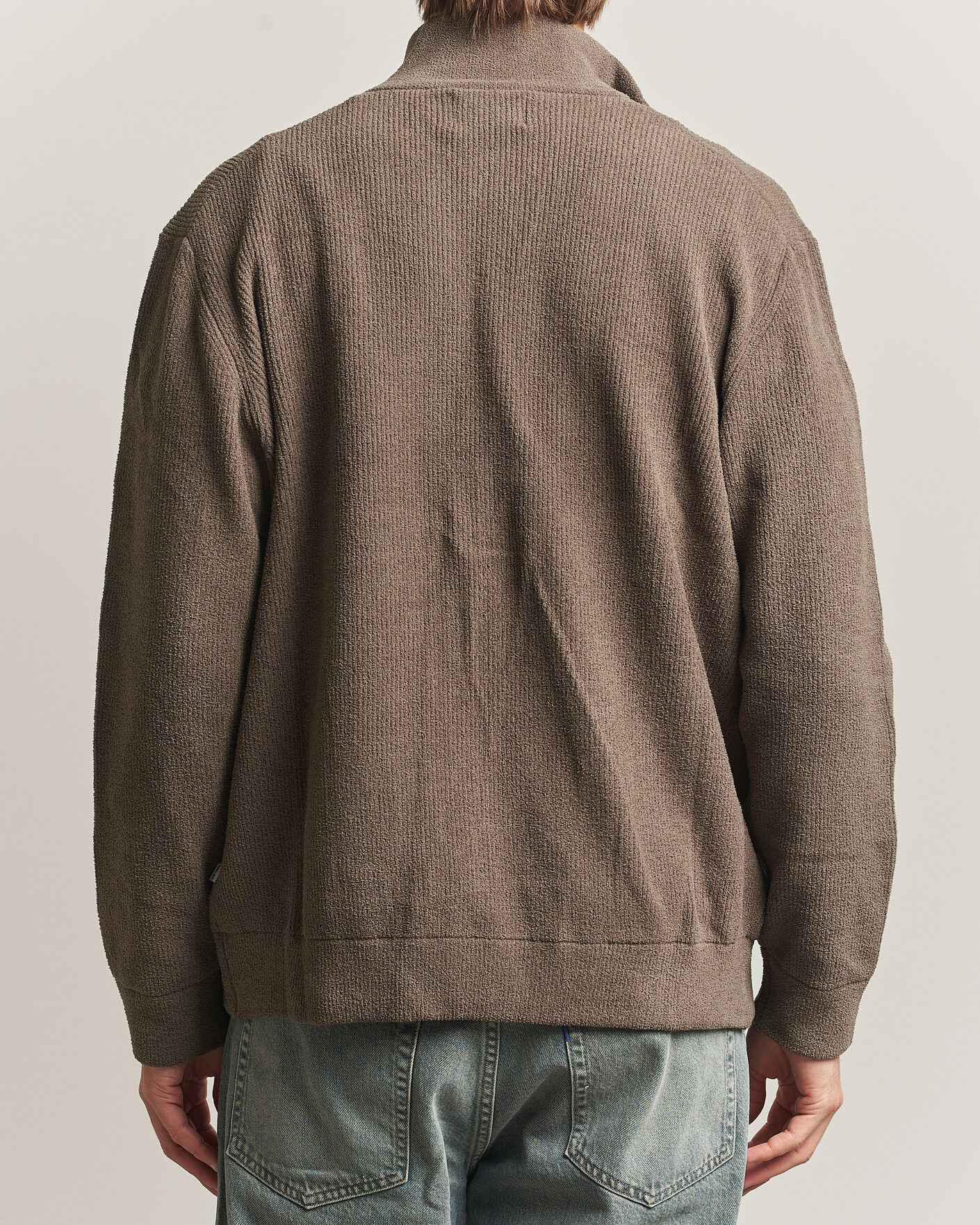 Men | Sweaters & Knitwear | NN07 | Danny Rib Knitted Full Zip Mable Husk