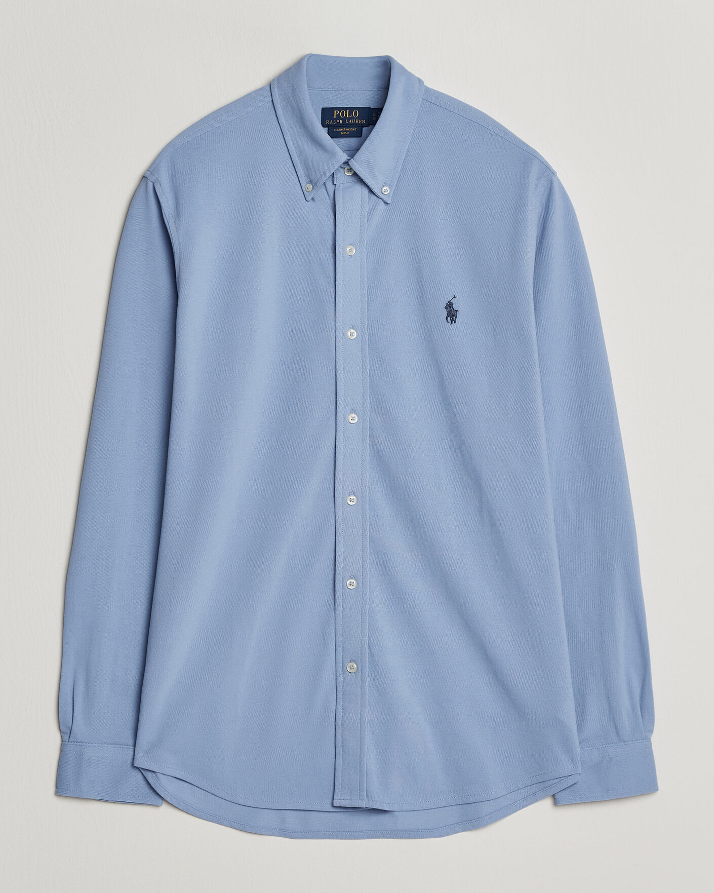Men | Polo Shirts | Polo Ralph Lauren | Featherweight Mesh Shirt Dress Shirt Blue