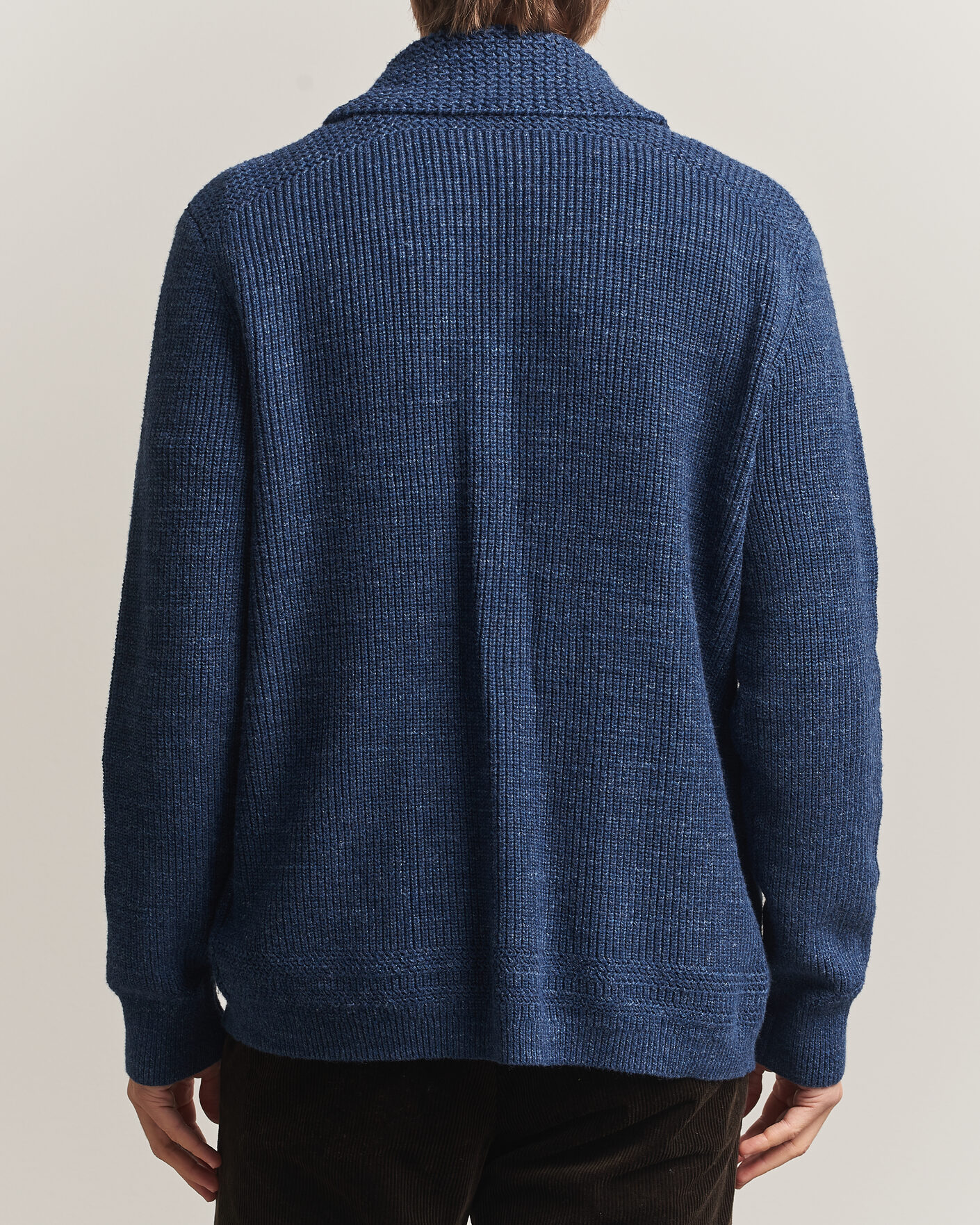 Men | Sweaters & Knitwear | Polo Ralph Lauren | Cotton Shawl Cardigan Blue Marl