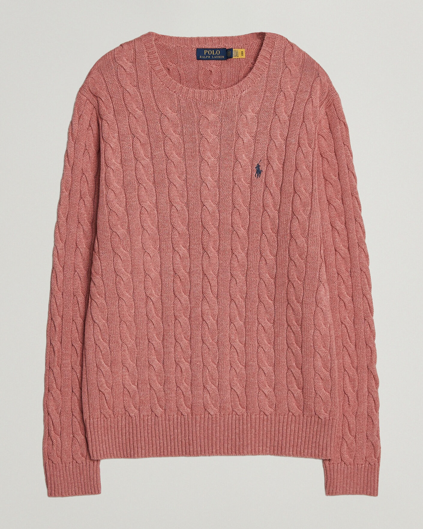 Men | Sweaters & Knitwear | Polo Ralph Lauren | Cotton Cable Pullover Faded Cranberry Heather