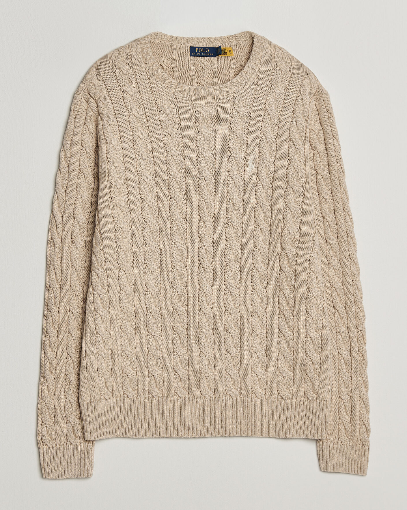 Men | Sweaters & Knitwear | Polo Ralph Lauren | Cotton Cable Pullover Jicama Brown Heather
