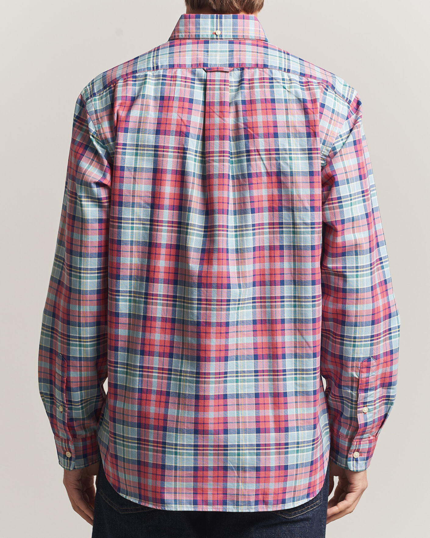 Men | Shirts | Polo Ralph Lauren | Classic Fit Checked Oxford Sport Shirt Red Dusty Blue