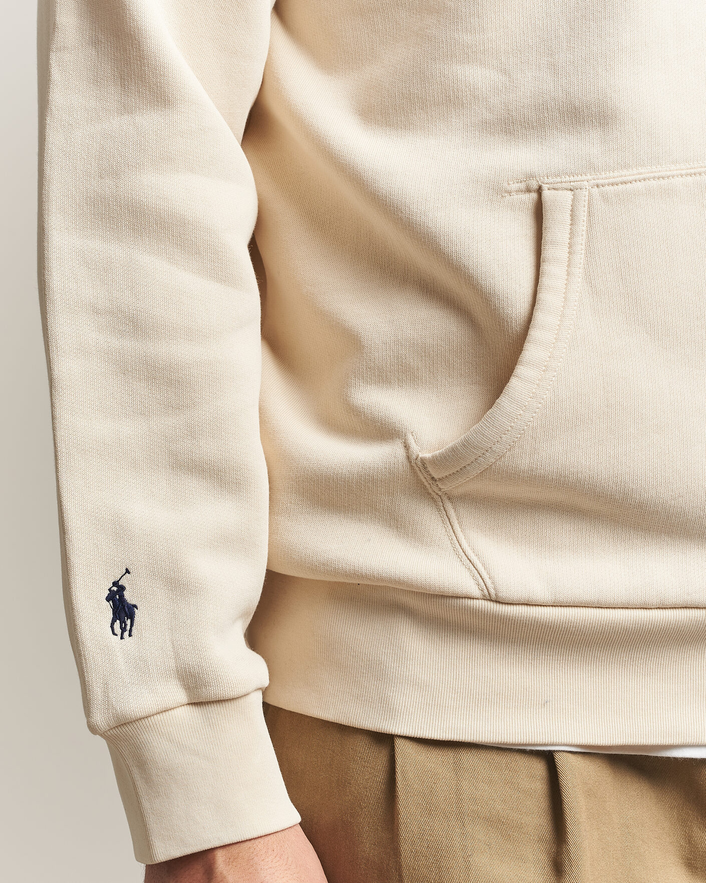 Men | Sweaters & Knitwear | Polo Ralph Lauren | Cotton Chest Logo Hood Andover Cream