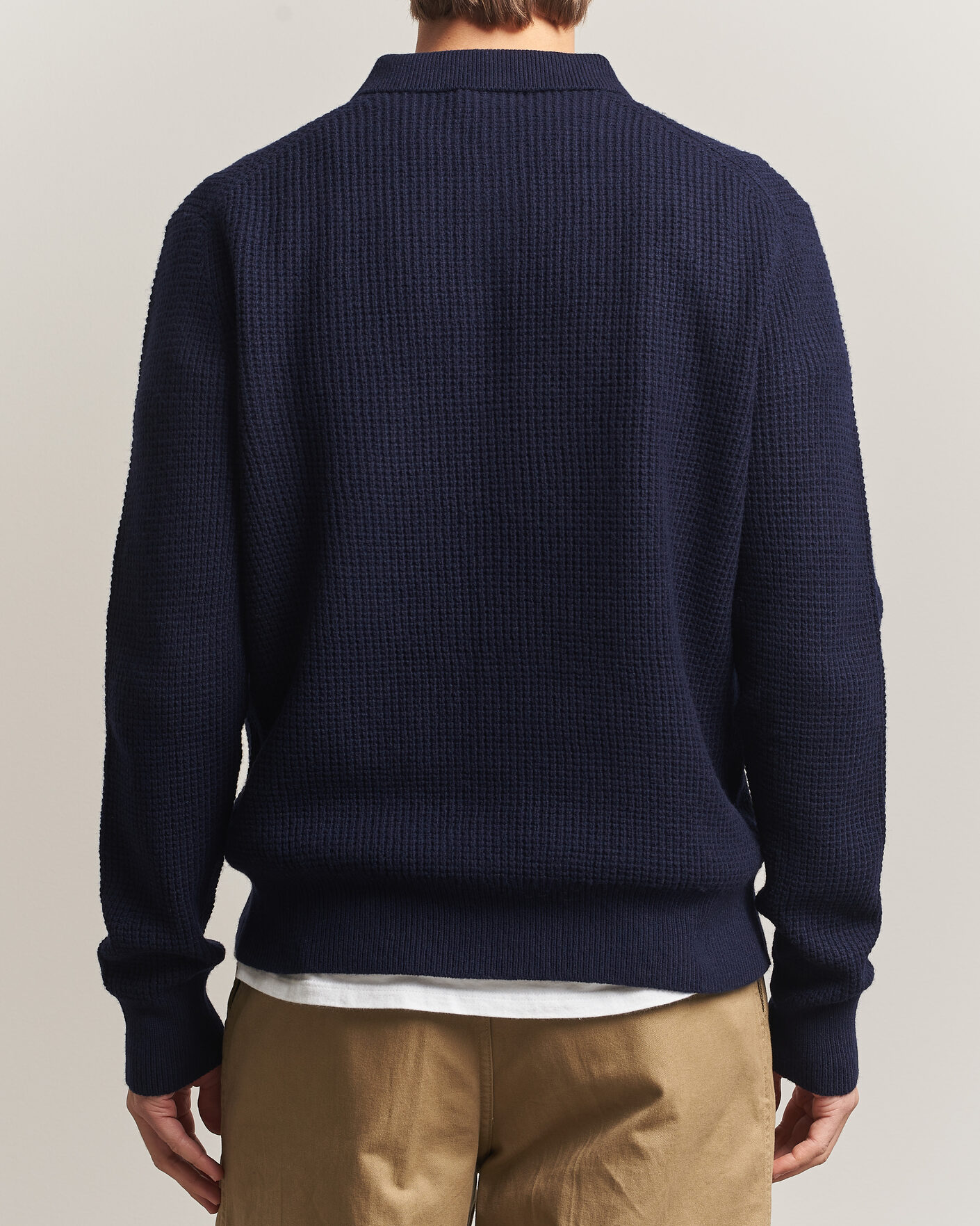 Men | Sweaters & Knitwear | Polo Ralph Lauren | Wool/Cotton Knitted Polo Hunter Navy
