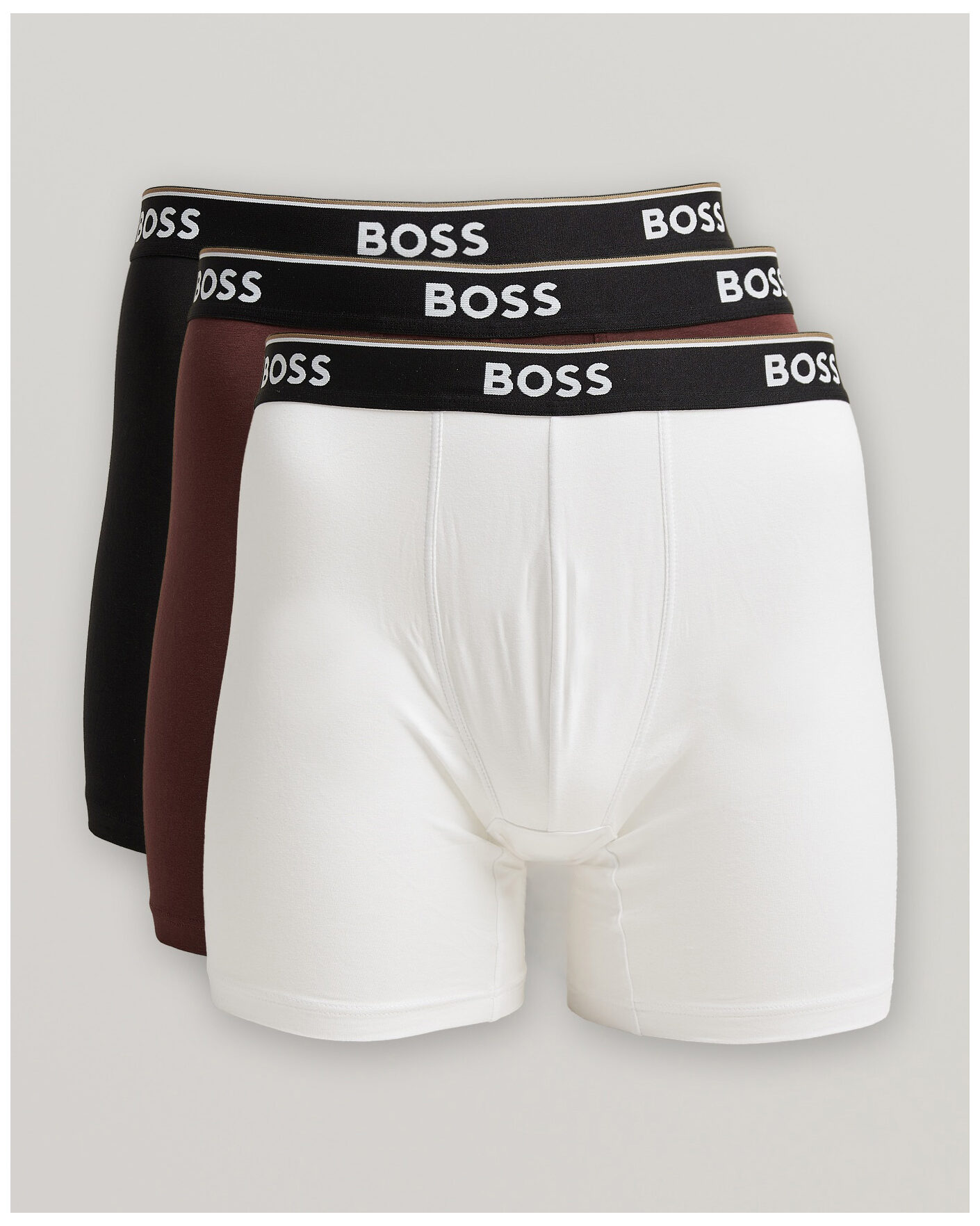 Men | Underwear & Socks | BOSS BLACK | 3-Pack Long Leg Boxer Burgundy/White/Black