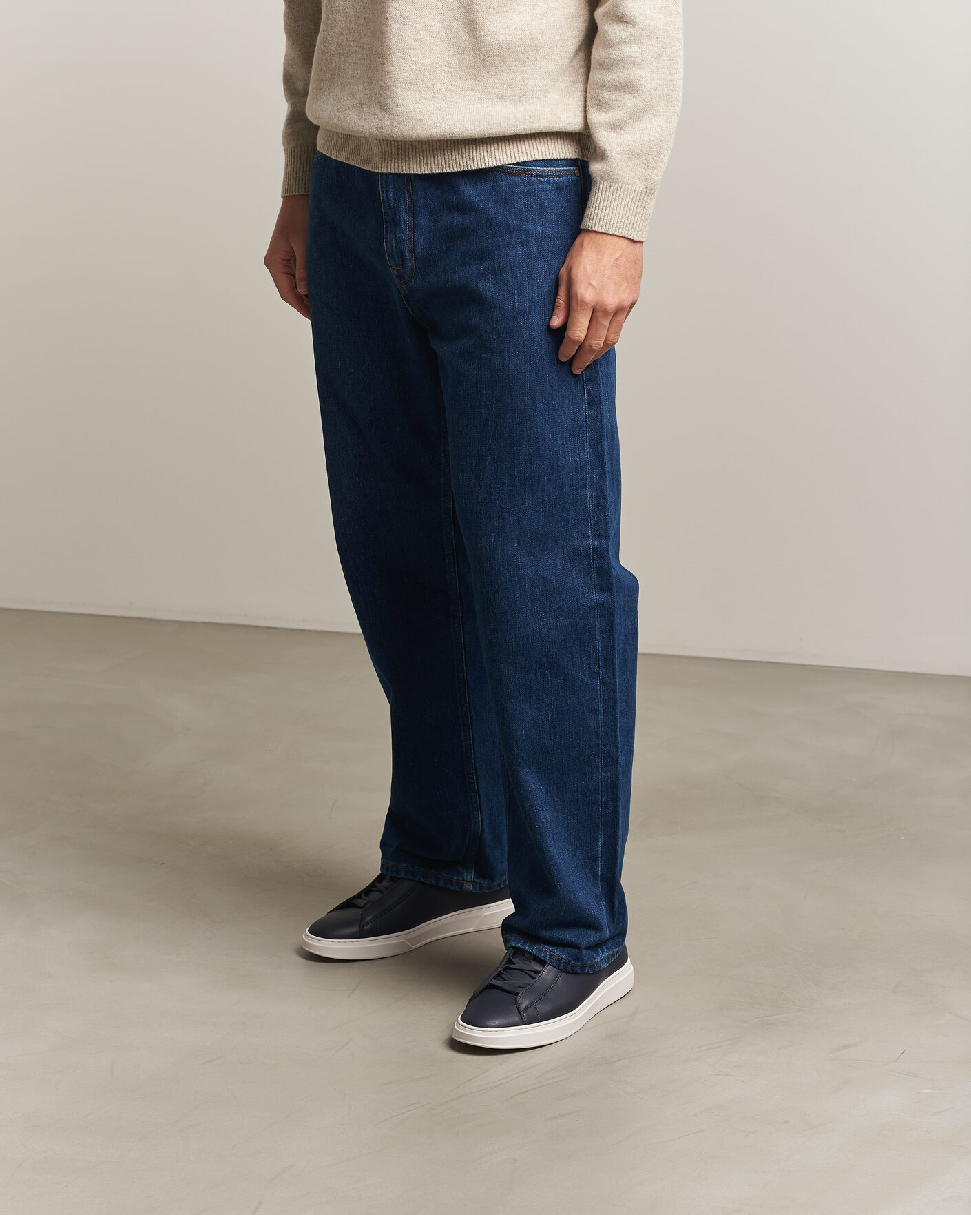 Men | Sneakers | BOSS BLACK | Kieran Leather Sneaker Dark Blue