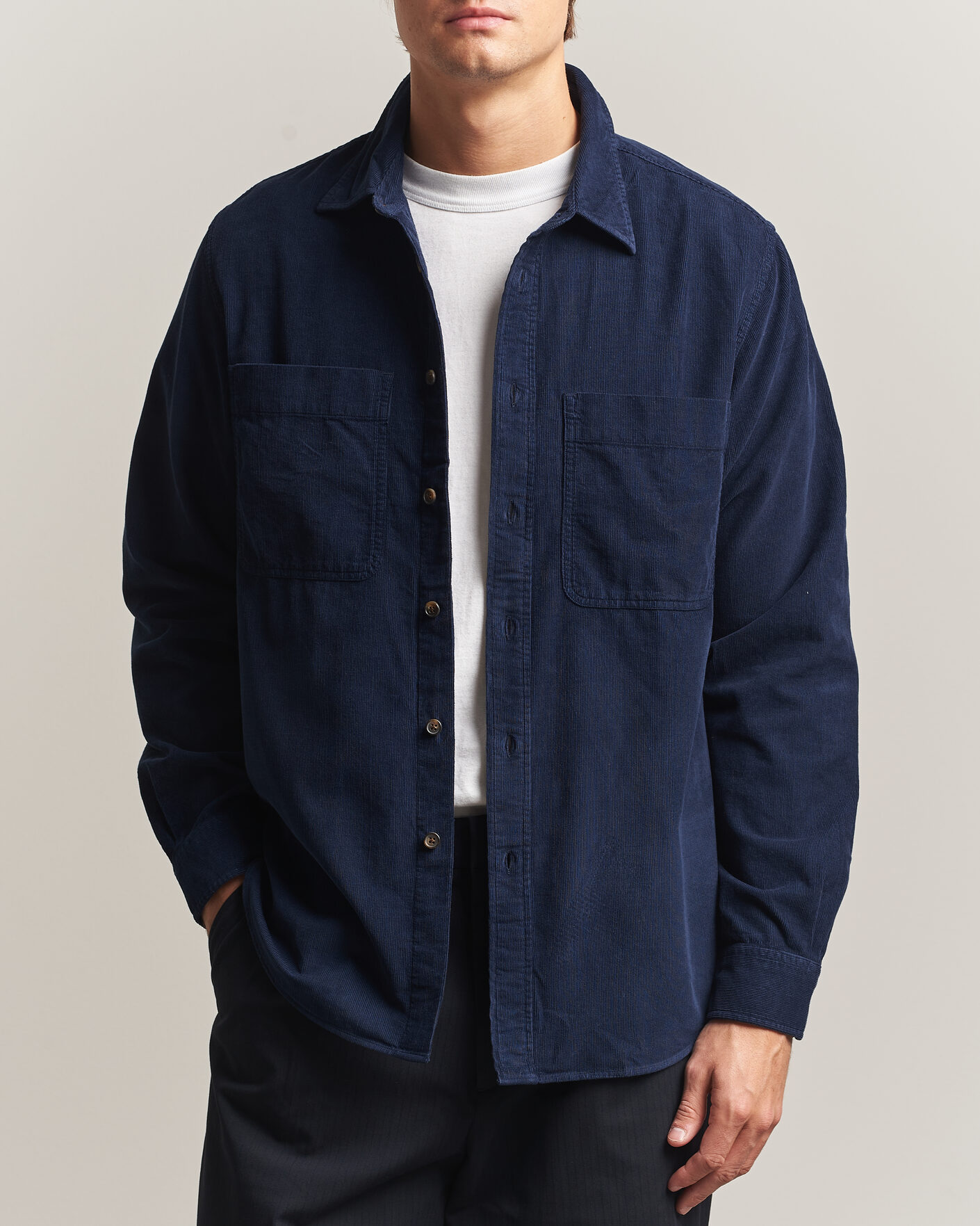 Men | Shirts | PS Paul Smith | Casual Fit Corduroy Shirt Navy