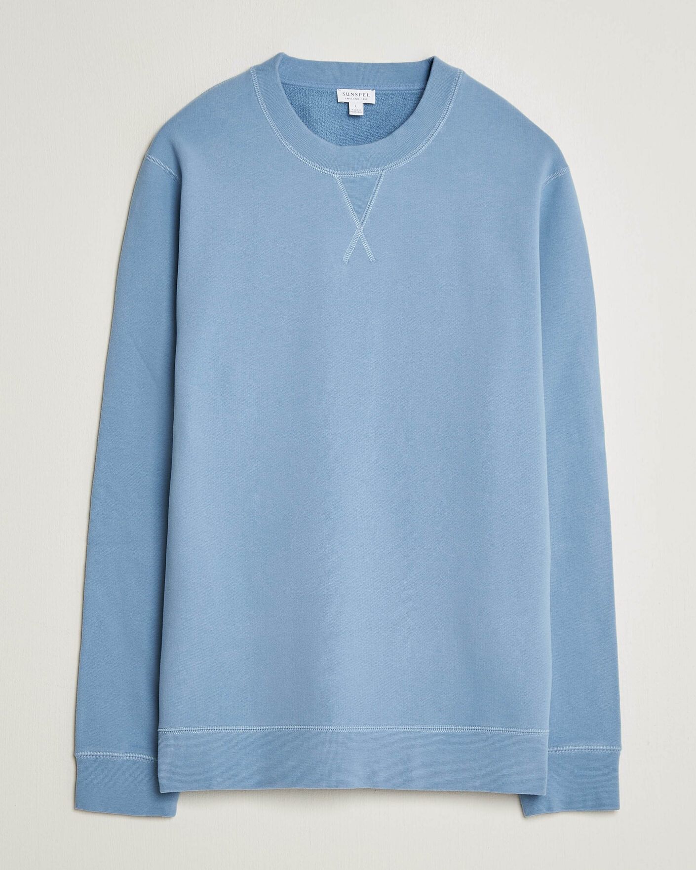 Men | Sweaters & Knitwear | Sunspel | Loopback Sweatshirt Studio Blue