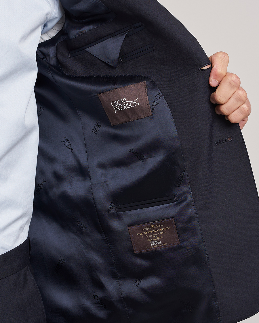 Men | Suits | Oscar Jacobson | Falk Wool Suit Navy