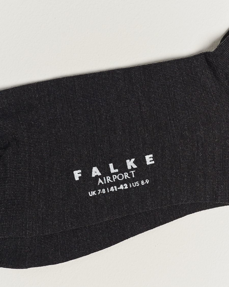 Men | Underwear & Socks | Falke | 10-Pack Airport Socks Anthracite Melange