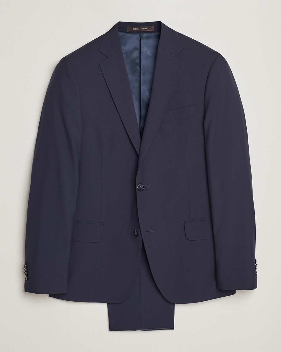 Men | Suits | Oscar Jacobson | Edmund Wool Suit Blue