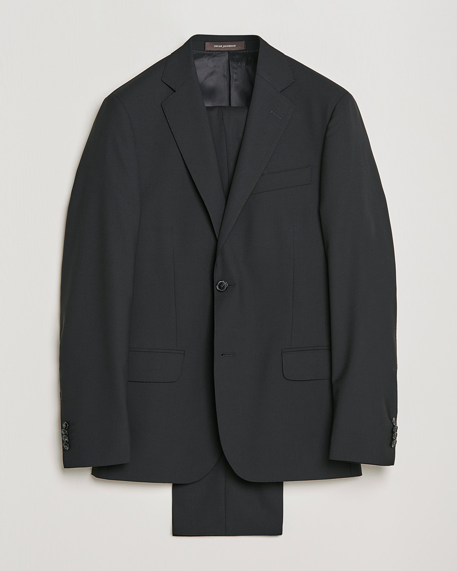 Men | Suits | Oscar Jacobson | Edmund Wool Suit Black