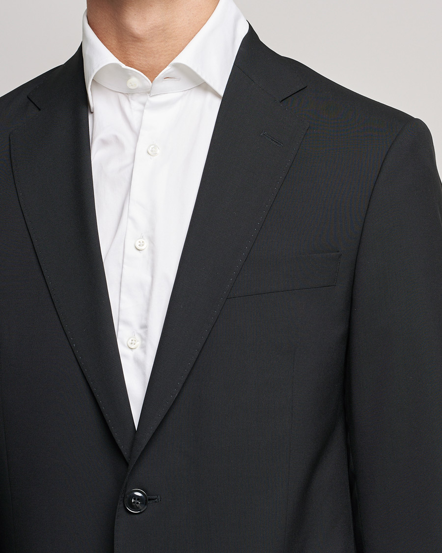 Men | Suits | Oscar Jacobson | Edmund Wool Suit Black