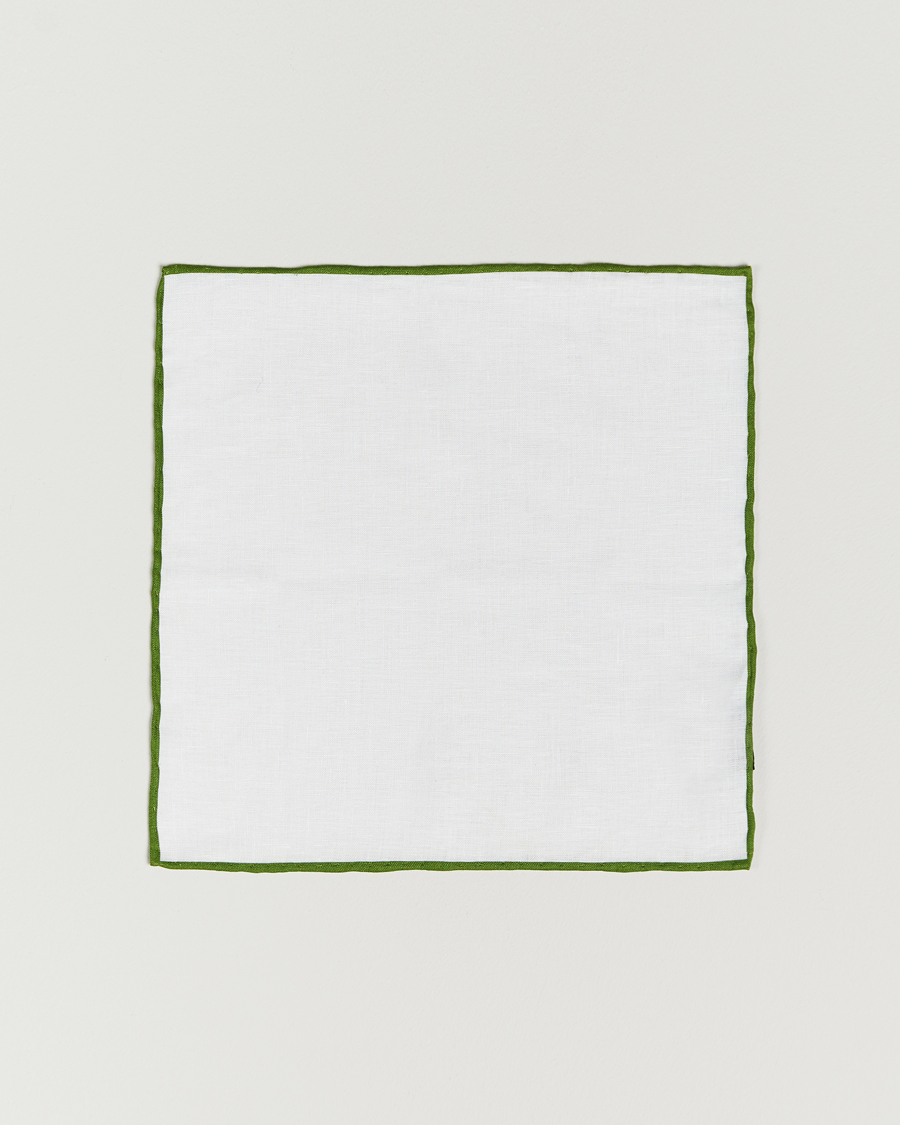 Men | Ties | Amanda Christensen | Set Tie & Pocket Square Green/White