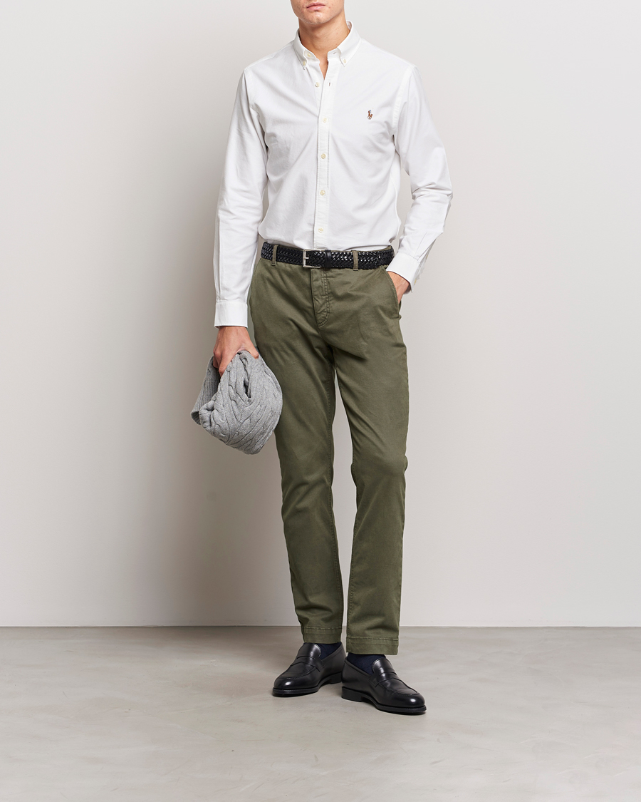 Men | Shirts | Polo Ralph Lauren | 2-Pack Slim Fit Shirt Oxford White/Stripes Blue