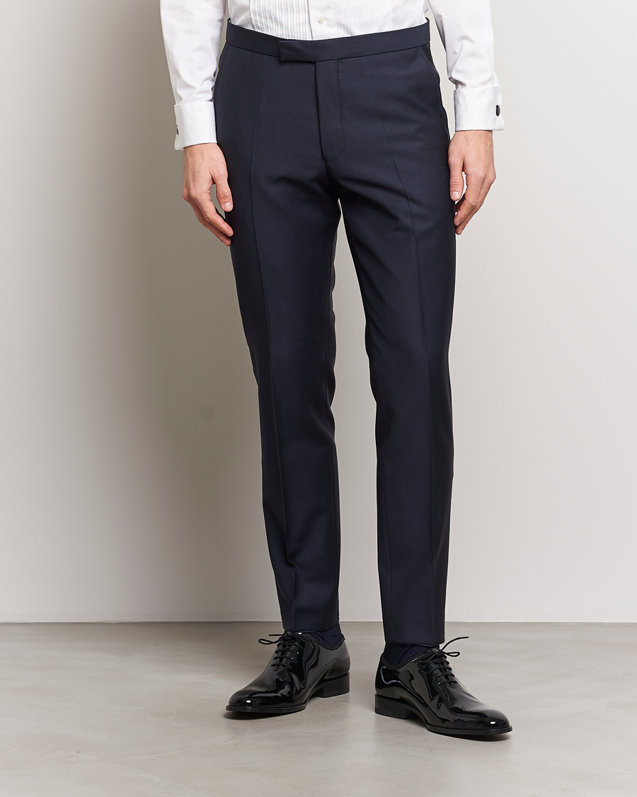 Men | Suits | Oscar Jacobson | Frampton Wool Tuxedo Suit Navy