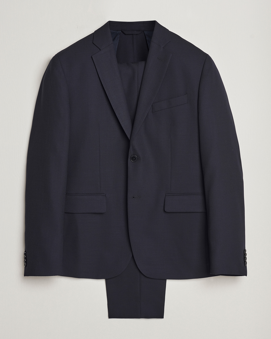 Men | Suits | J.Lindeberg | Hopper Active Hopsack Suit Navy