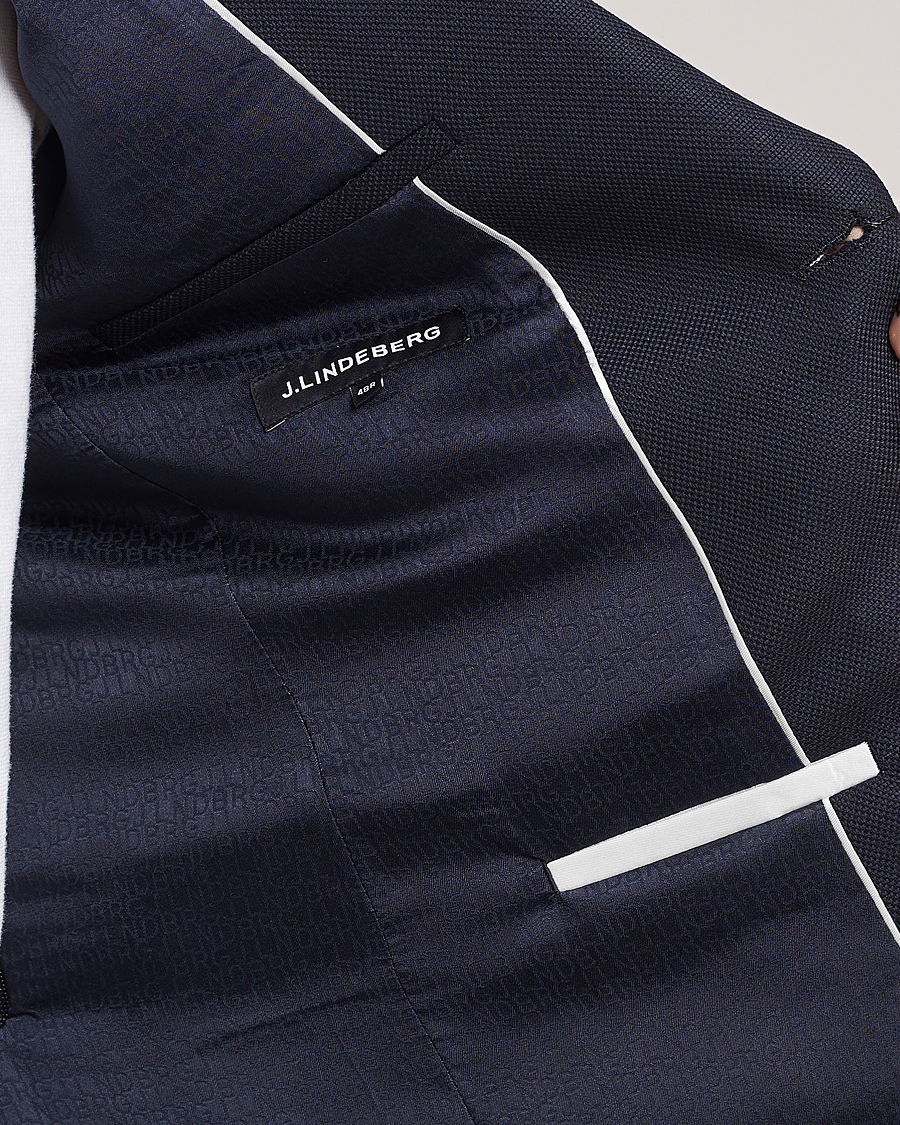 Men | Suits | J.Lindeberg | Hopper Active Hopsack Suit Navy