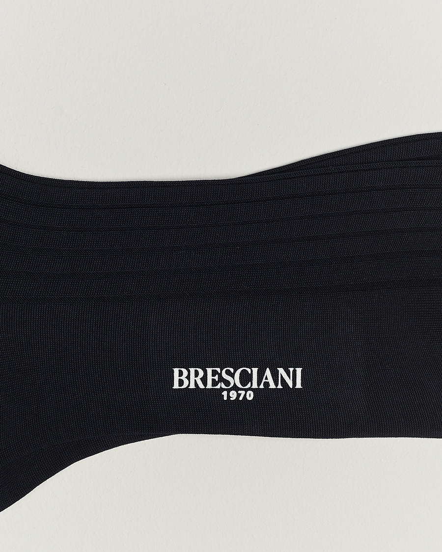 Men | Underwear & Socks | Bresciani | 3-pack Cotton Ribbed Short Socks Navy