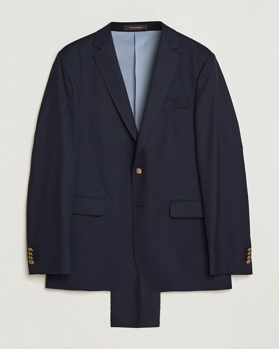Men | Suits | Oscar Jacobson | John Club Wool Suit Navy