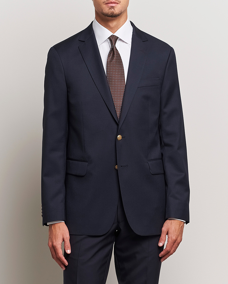 Men | Suits | Oscar Jacobson | John Club Wool Suit Navy