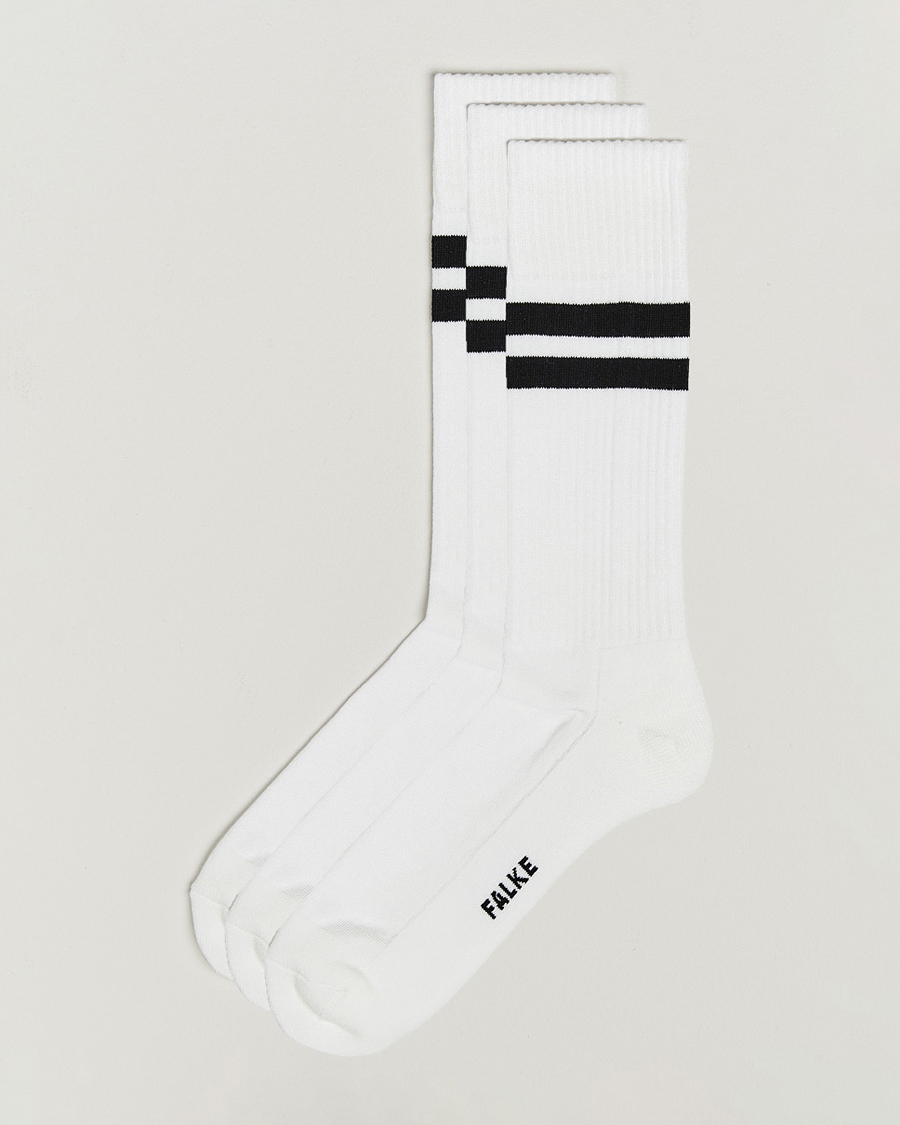 Men | Underwear & Socks | Falke | 3-pack Dynamic Tennis Socks White/Black