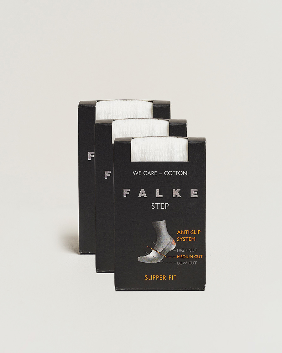 Men | Underwear & Socks | Falke | 3-pack Step In Box Loafer Socks White