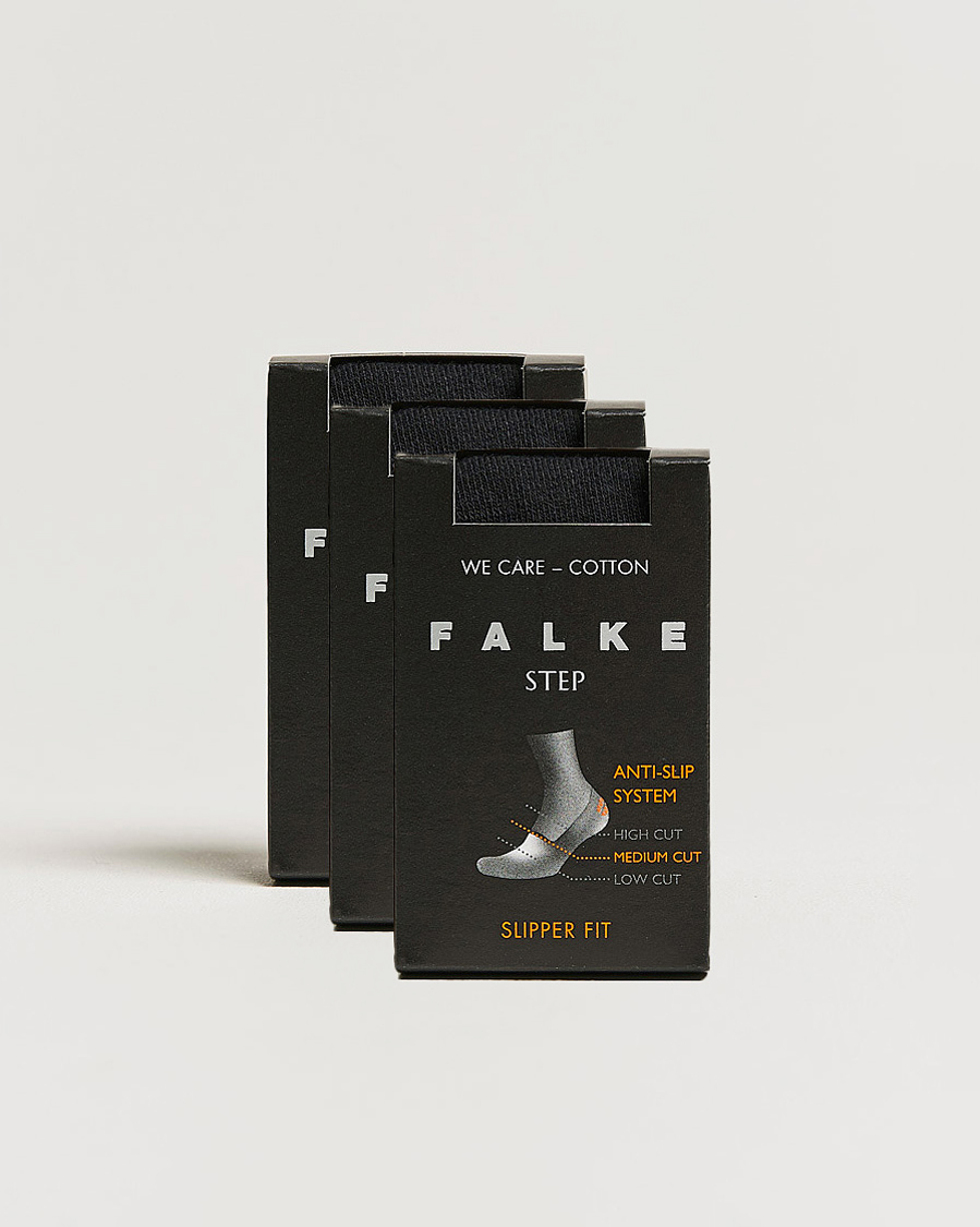 Men | Underwear & Socks | Falke | 3-pack Step In Box Loafer Socks Black