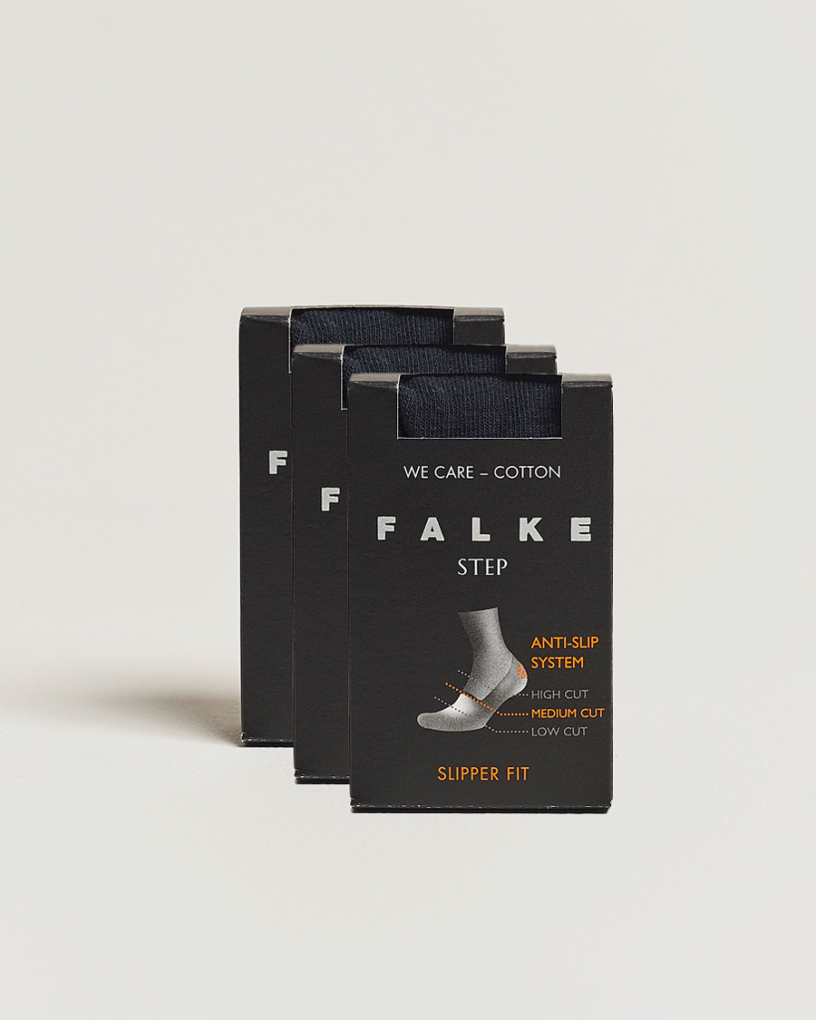 Men | Underwear & Socks | Falke | 3-pack Step In Box Loafer Socks Navy