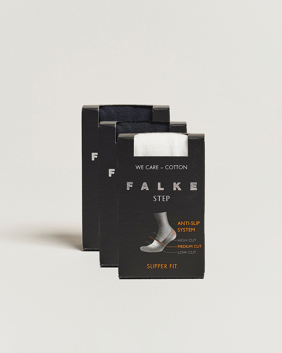 Men | Underwear & Socks | Falke | 3-pack Step In Box Loafer Socks White/Black/Navy