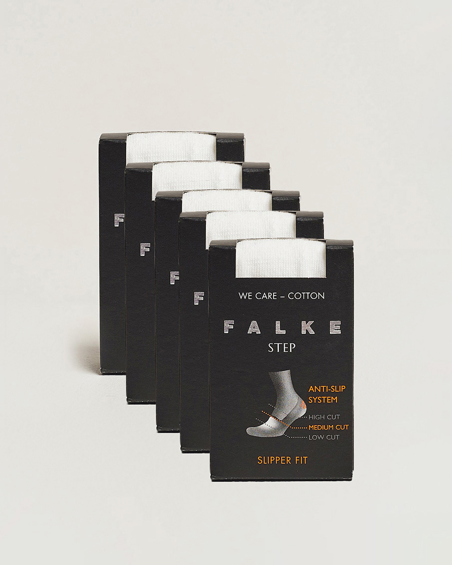 Men | Underwear & Socks | Falke | 5-pack Step In Box Loafer Socks White