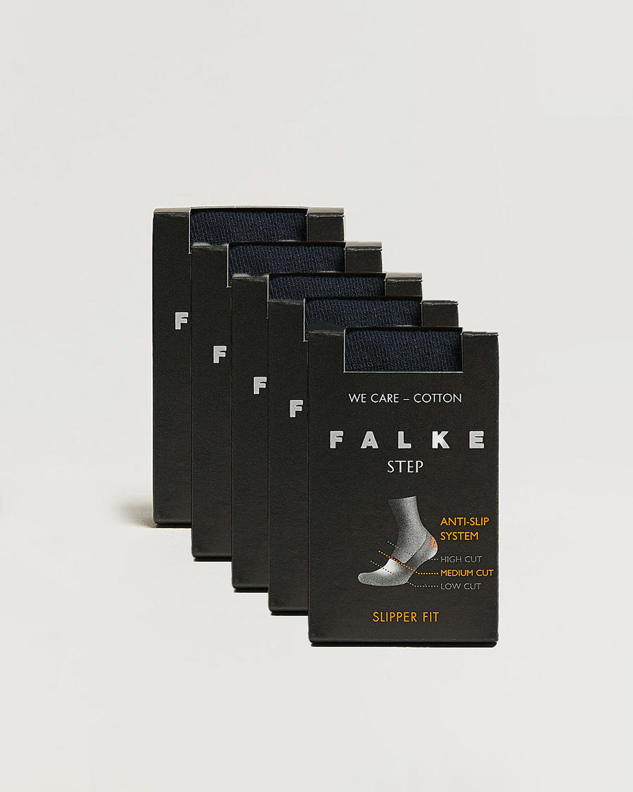Men | Underwear & Socks | Falke | 5-pack Step In Box Loafer Socks Navy