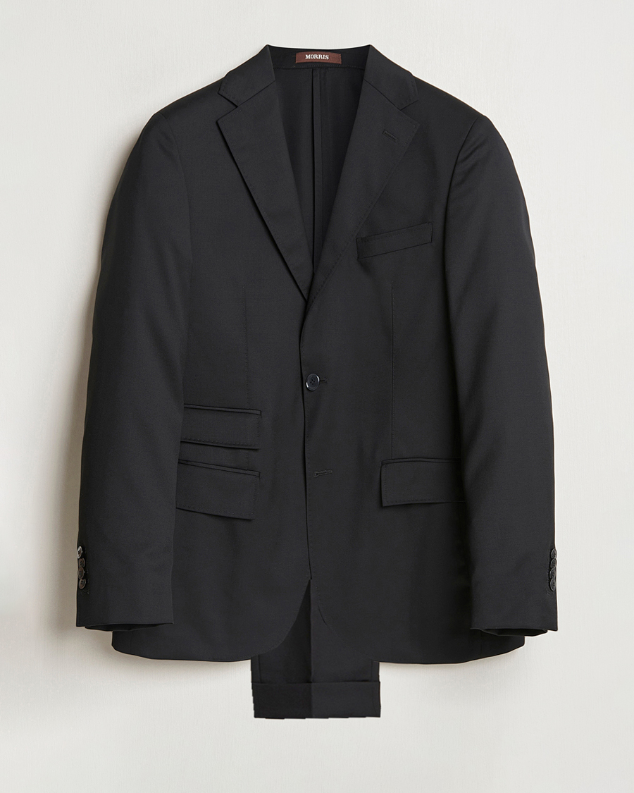 Men | Suits | Morris Heritage | Prestige Wool Suit Black