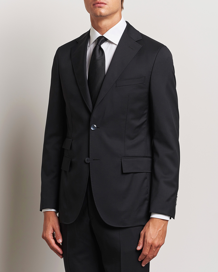 Men | Suits | Morris | Heritage Prestige Wool Suit Black