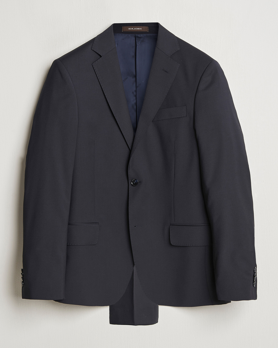 Men | Suits | Oscar Jacobson | Edmund Wool Blend Suit Navy