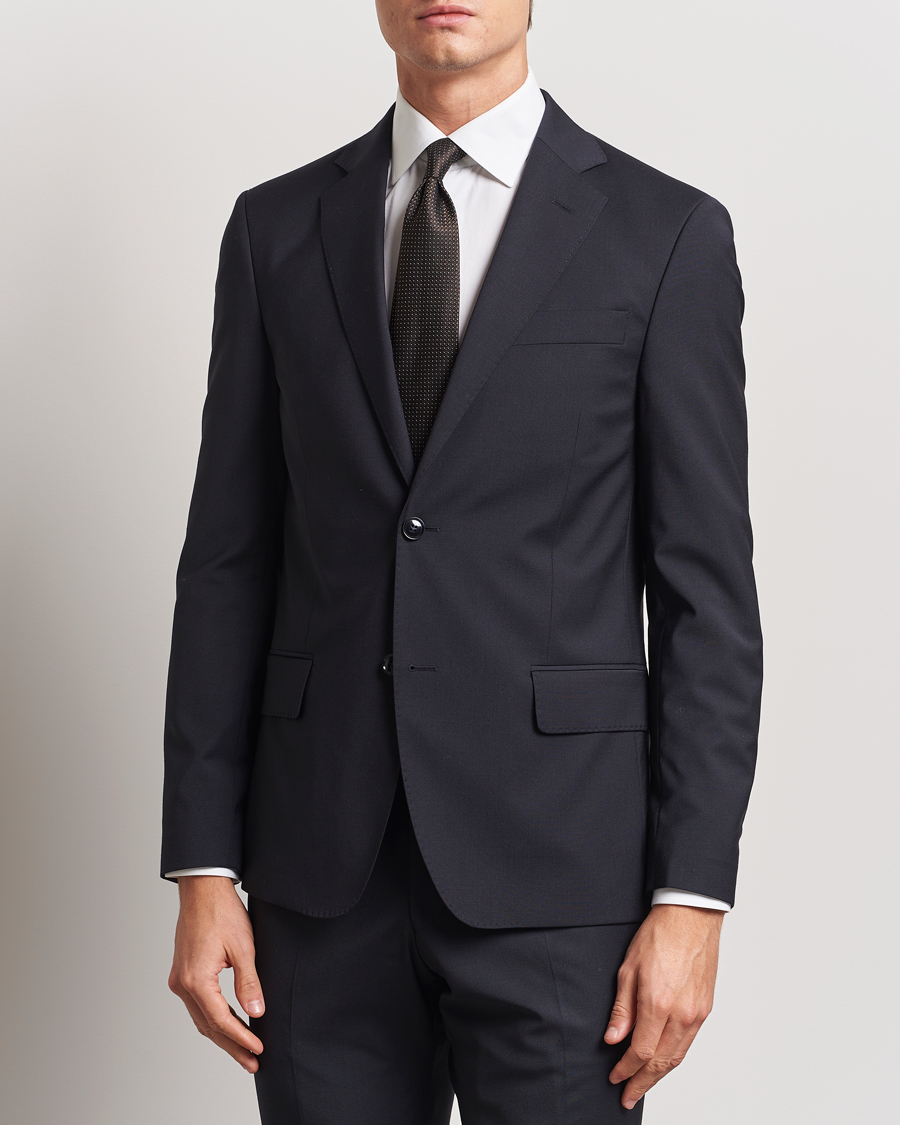 Men | Suits | Oscar Jacobson | Edmund Wool Blend Suit Navy