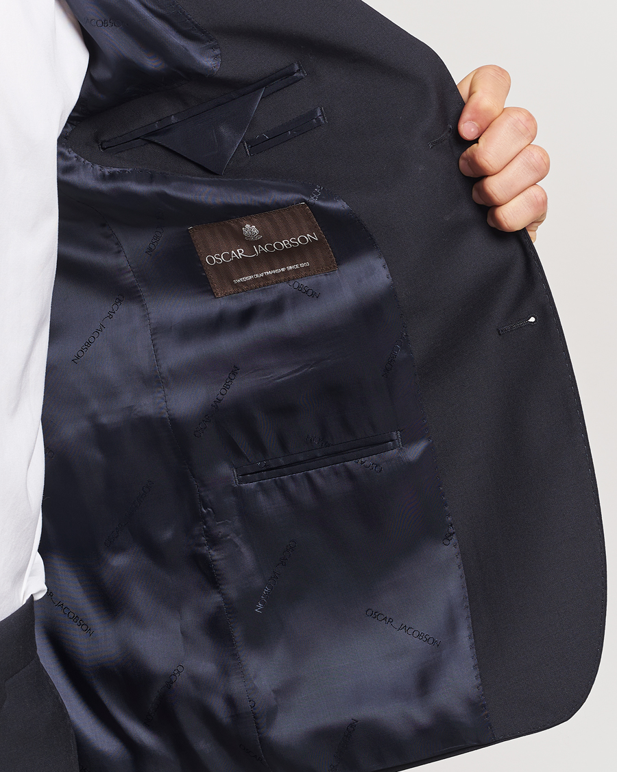 Men | Suits | Oscar Jacobson | Edmund Wool Blend Suit Navy