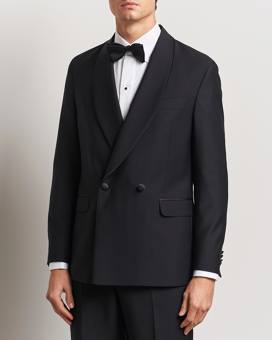Men | Suits | Oscar Jacobson | Fattore Double Breasted Tuxedo Black