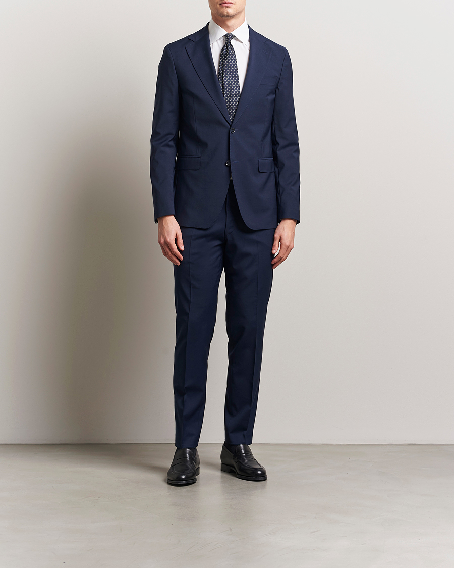 Men | Suits | Oscar Jacobson | Ego Wool Blend Suit Blue