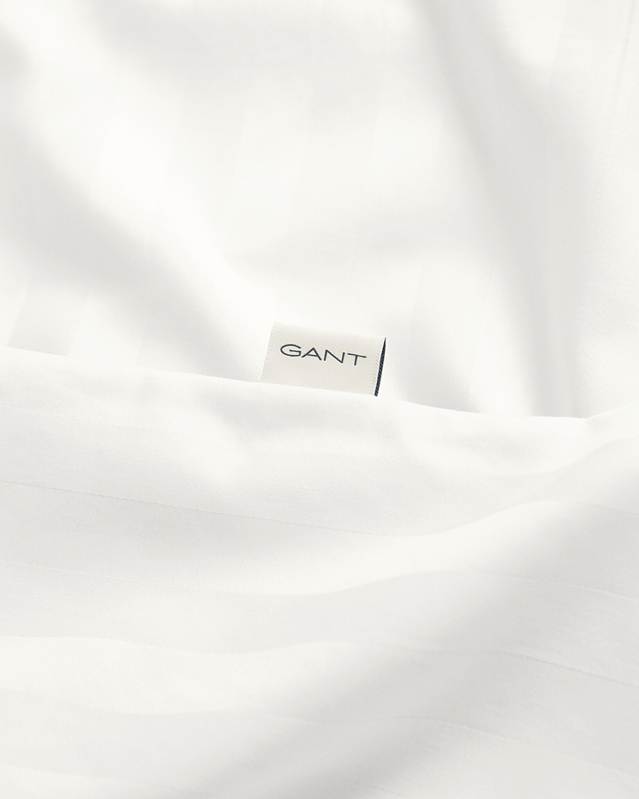 Men | Home | GANT | Sateen Striped Duvet & Pillowcase Set White