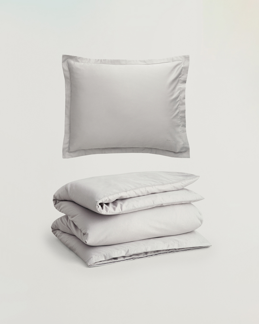 Men | Home | GANT | Sateen Duvet & Pillowcase Set Moon Grey