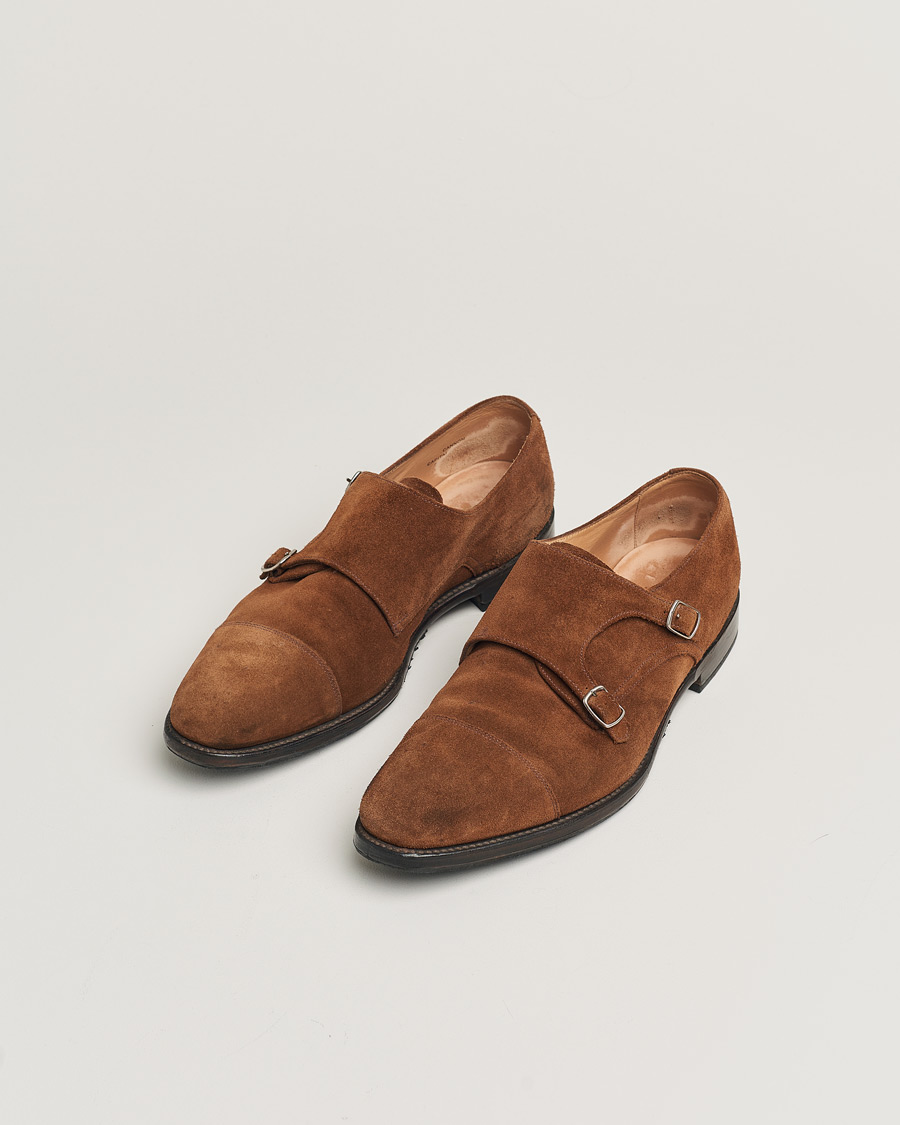 Men | Pre-owned Shoes | Pre-owned | Loake 1880 Cannon Monkstrap Cognac Suede UK11 - EU45