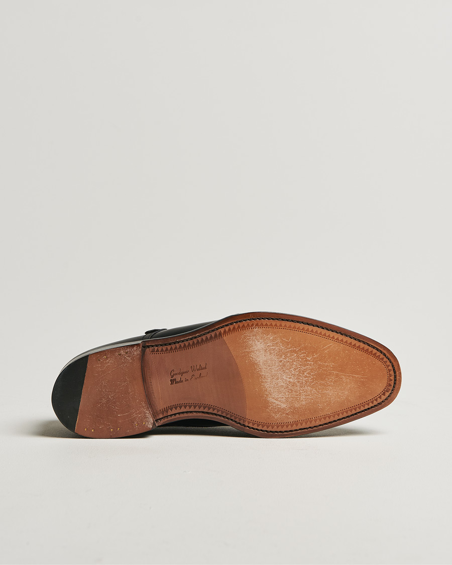 Men | Loake 1880 Cannon Monkstrap Black Calf | Pre-owned | Loake 1880 Cannon Monkstrap Black Calf