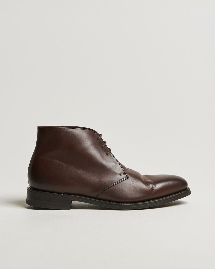 Men | Loake 1880 Pimlico Chukka Boot Dark Brown Calf | Pre-owned | Loake 1880 Pimlico Chukka Boot Dark Brown Calf