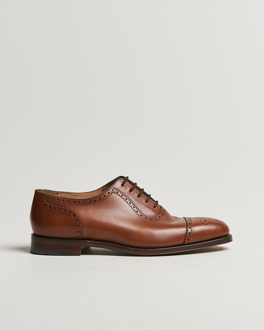 Men | Loake 1880 Strand Brogue Mahogany Burnished Calf | Pre-owned | Loake 1880 Strand Brogue Mahogany Burnished Calf